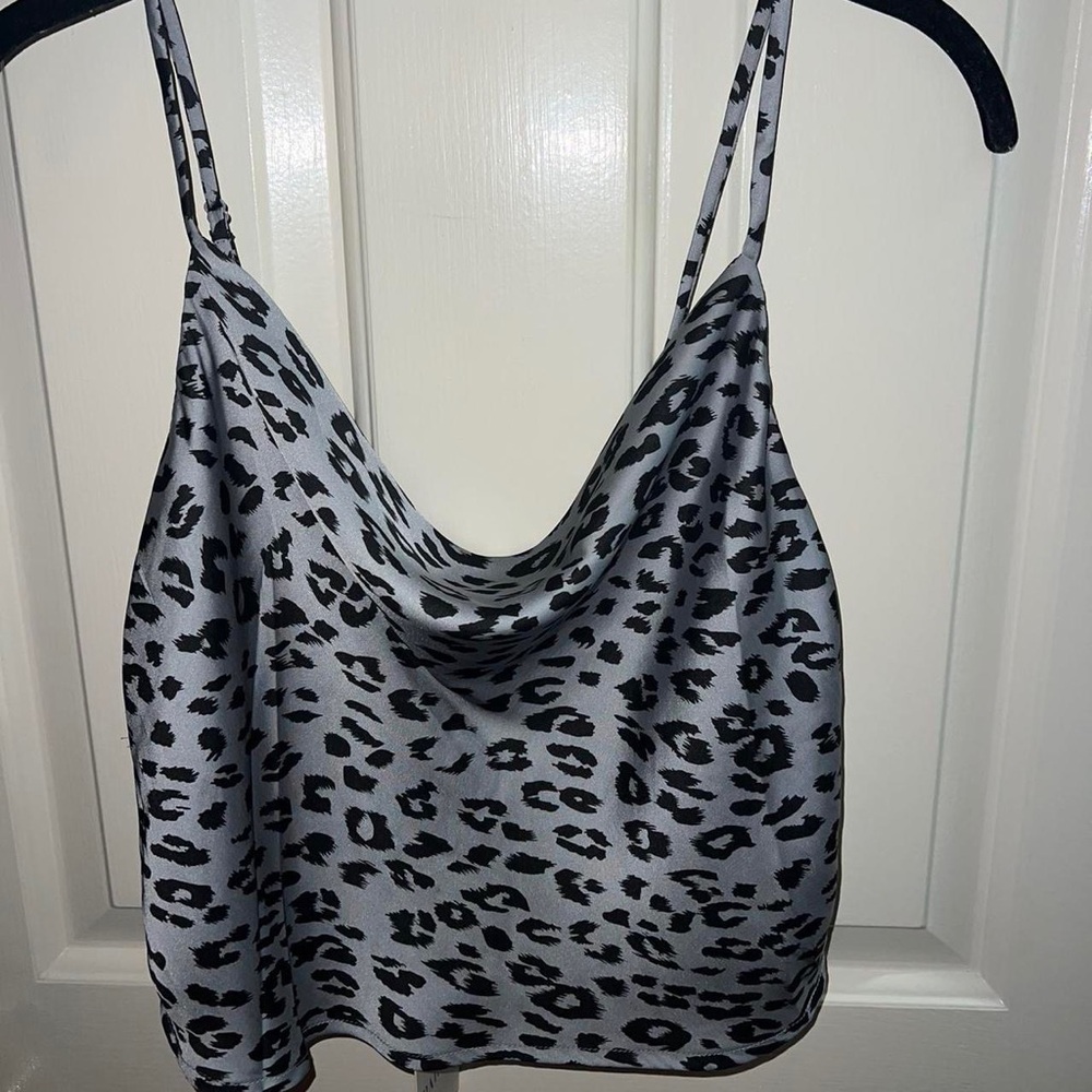 Bardot Leopard Print Satin Cami Top